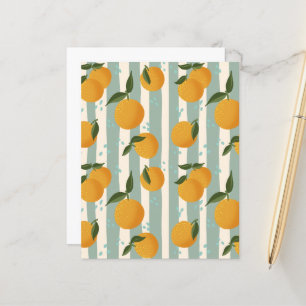 Papel de Scrapbook/Colagem Laranjas Frescas e List