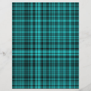 Papel de Scrapbook com Estampa Xadrez Preto Verde-
