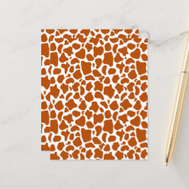 Papel de Scrapbook com Impressão de Manchas Laranj