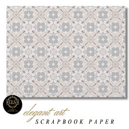 Papel de Scrapbook com Padrão de Azulejo Espanhol 