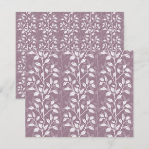 Papel de Scrapbook com Padrão de Folha Botânica Ro