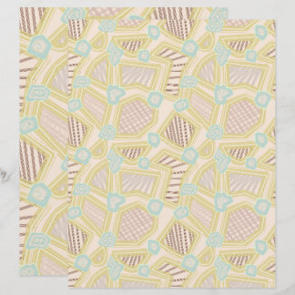 Papel de Scrapbook com Padrão Geométrico Abstrato