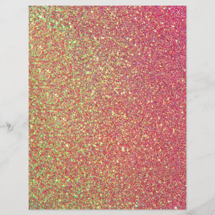 Papel de Scrapbook com Textura de Brilho Rosa e Do