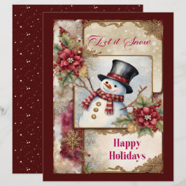 Papel de Scrapbook Cumprimentos Homem de Neve