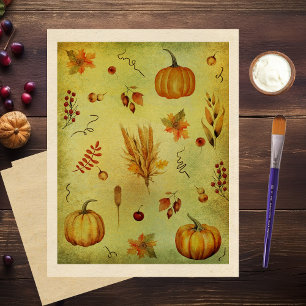 Papel de Scrapbook da Colheita de Outono