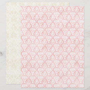 Papel de Scrapbook Damask Coquette Vintage