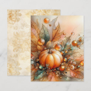 Papel de Scrapbook de Abóbora de Outono