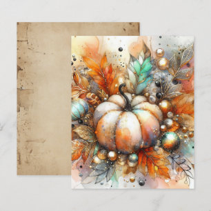 Papel de Scrapbook de Abóbora de Outono