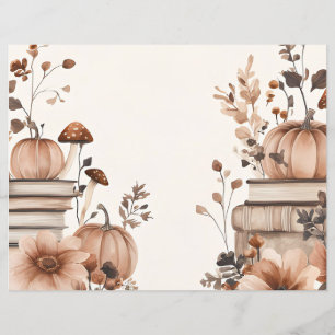Papel de scrapbook de abóbora de outono em cores s