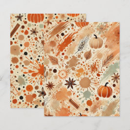 Papel de scrapbook de abóboras de abóbora de aquar