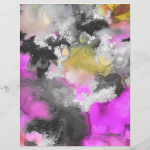 Papel de Scrapbook de Aguarela Brilhante 2 Lados