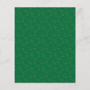 Papel de Scrapbook de Arremesso de Diploma Verde e
