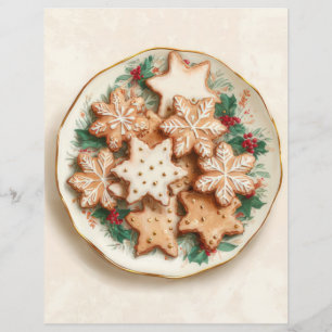 Papel de Scrapbook de Biscoitos de Natal Antigos