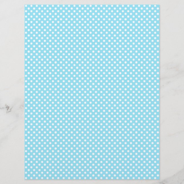 Papel de scrapbook de Bolinhas azul claro (Frente)