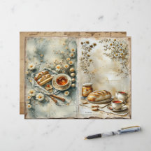 Papel de Scrapbook de Café Vintage de Verão
