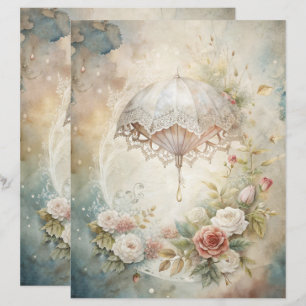 Papel de Scrapbook de Chique Azul