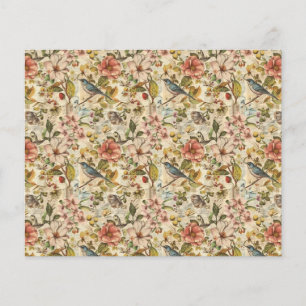 Papel de Scrapbook de Colagem Branca Botânica