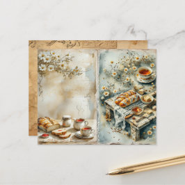 Papel de Scrapbook de Conjunto de Chá de Café da M
