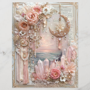 Papel de Scrapbook de Cristais da Lua Journal de L