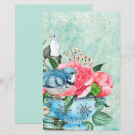 Papel de scrapbook de decoupagem de aquarela de pá