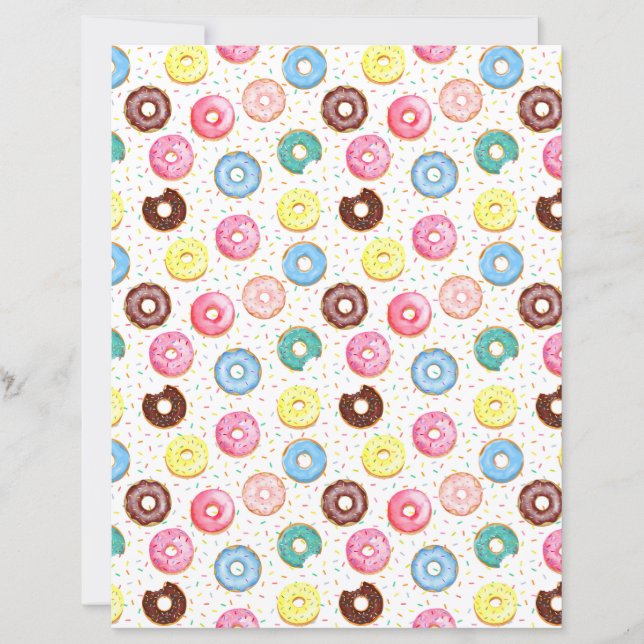 Papel de Scrapbook de Donuts (Frente)