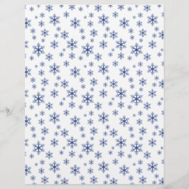 Papel de scrapbook de flocos de neve azul-claros