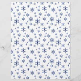 Papel de scrapbook de flocos de neve azul-claros