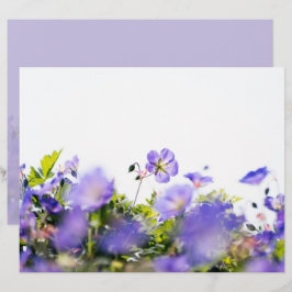 Papel de Scrapbook de Flor Silvestre Roxa de Dois