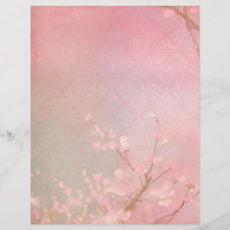 Papel de scrapbook de flores cor-de-rosa
