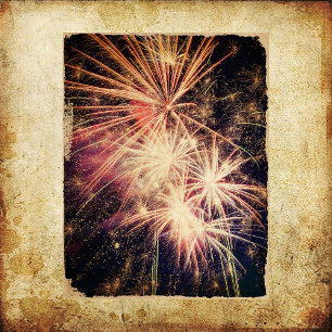 Papel de Scrapbook de Fogos de Artifício Grunge An