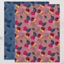 Papel de Scrapbook de Framboesa