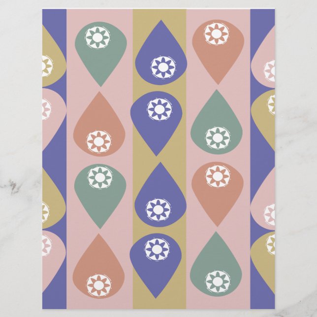 Papel de Scrapbook de Gota de Água (Frente)