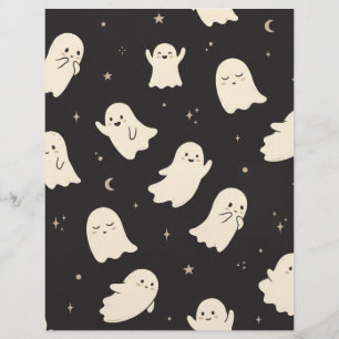 Papel de Scrapbook de Halloween de Fantasmas e Est