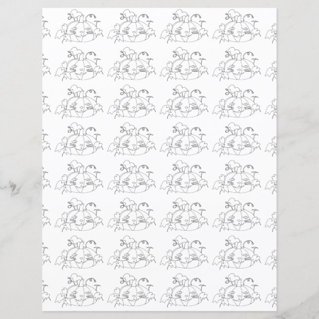 Papel de scrapbook de Halloween para abóboras de g (Frente)