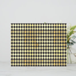 Papel de scrapbook de Harlequin, Dourado e preto