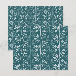 Papel de Scrapbook de Hastes Botânicas Teal Modern