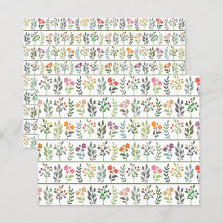 Papel de Scrapbook de Herbário Botânico Colorido