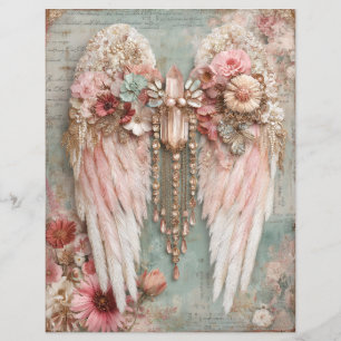 Papel de Scrapbook de Jornalzinho Asas de Anjo