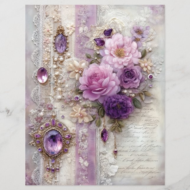 Papel de Scrapbook de Jornalzinho de Lixo Vintage  (Frente)