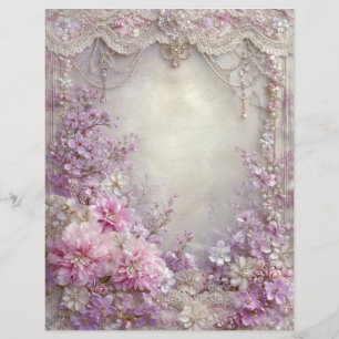 Papel de Scrapbook de Jornalzinho de Luxo Lavanda 