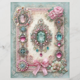 Papel de Scrapbook de Jornalzinho Vintage Rosa Men