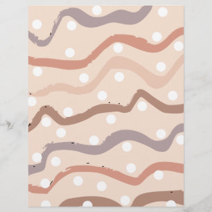 Papel de Scrapbook de Linha Curva e Ponto