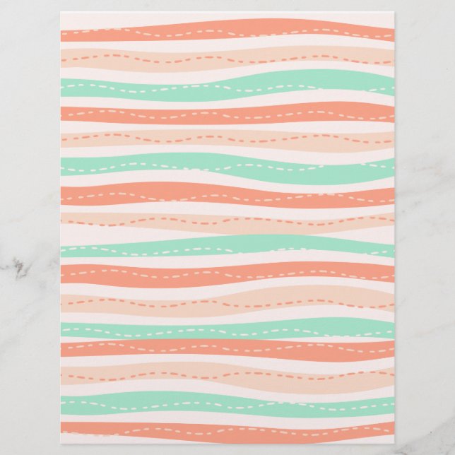 Papel de scrapbook de linha ondulada (Frente)