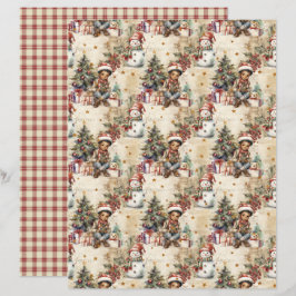 Papel de Scrapbook de Natal Antigo