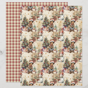 Papel de Scrapbook de Natal Antigo