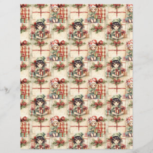 Papel de Scrapbook de Natal Antigo
