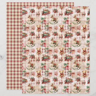 Papel de Scrapbook de Natal Antigo