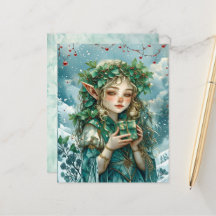 Papel de Scrapbook de Natal da Princesa Elfo