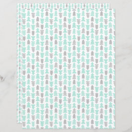 Papel de scrapbook de Natal para Cinzas mintas e l