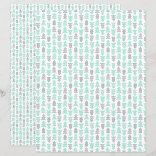 Papel de scrapbook de Natal para Cinzas mintas e l